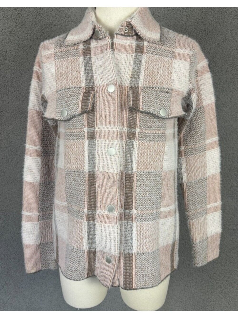 Rachel Zoe Women's Casual Jacket Snap Front Collared Multicolor XS P-O Excellent